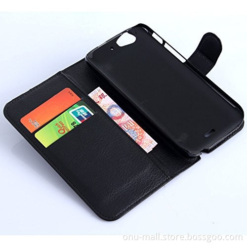 China Factory Magnetic Wallet Style Flip PU Leather Case for Wiko Darkfull Cover with Card Slots